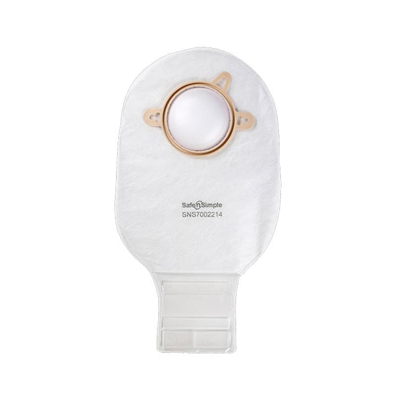 SimPurity 2-Piece Drainable Pouch, Transparent, 12", 2-3/4" Flange, 70 mm - Case of 80 - Image 1
