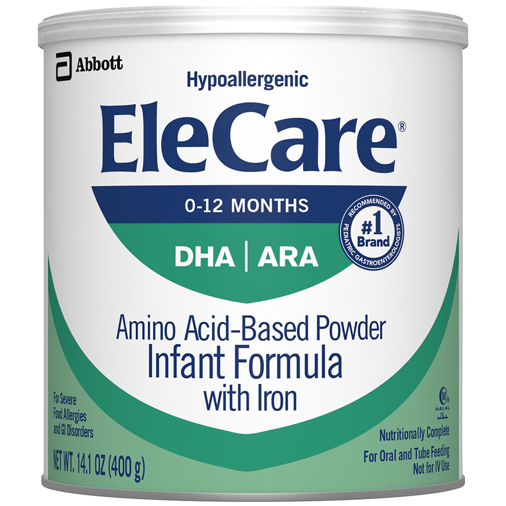 EleCare Unflavored Infant Formula with Iron, Powder, 14.1 oz - Case of 6 - Image 1