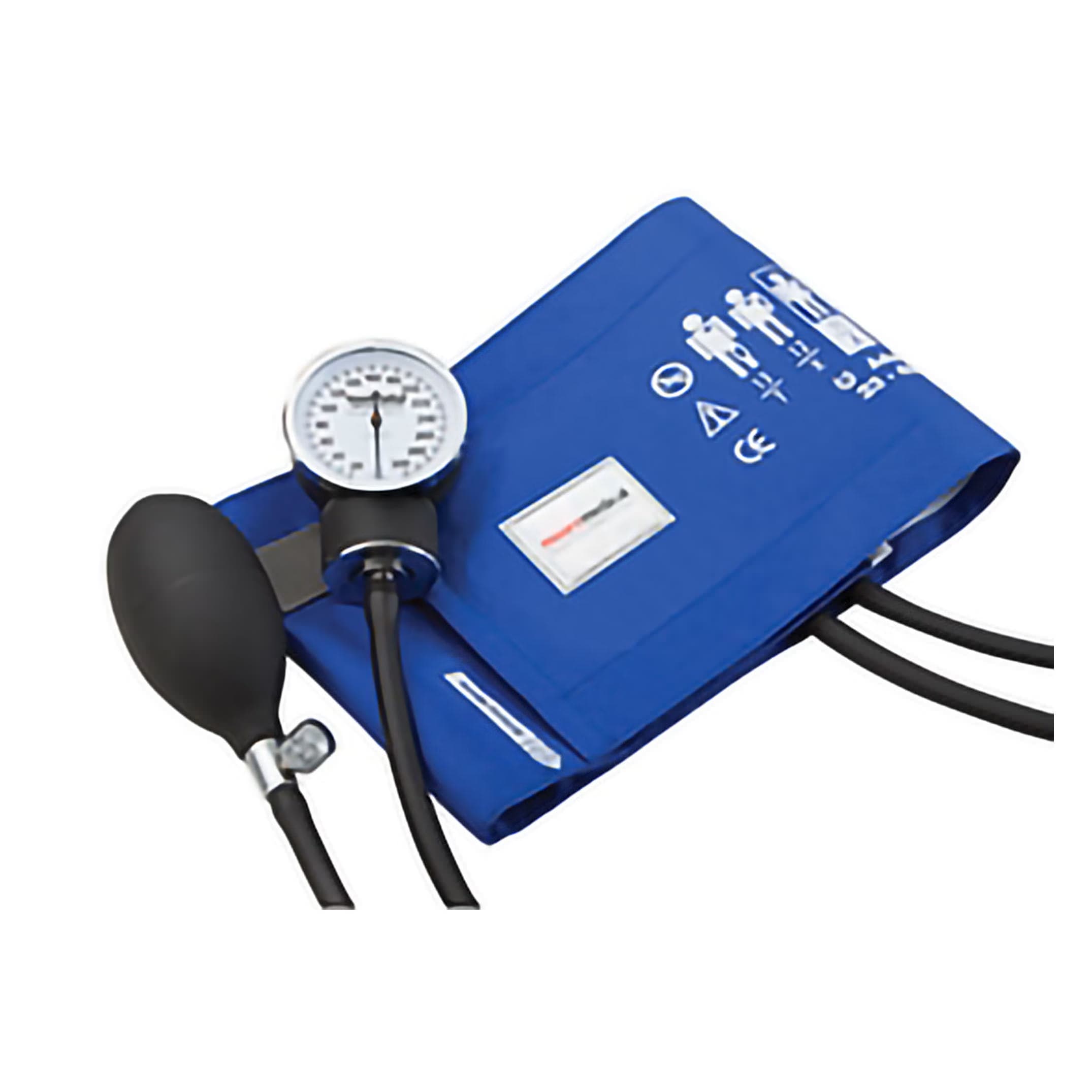 McKesson Deluxe Aneroid Sphygmomanometer Unit Dial Display 2-Tubes, 23-40 cm, Blue, Adult Cuff - Case of 12 - Image 1