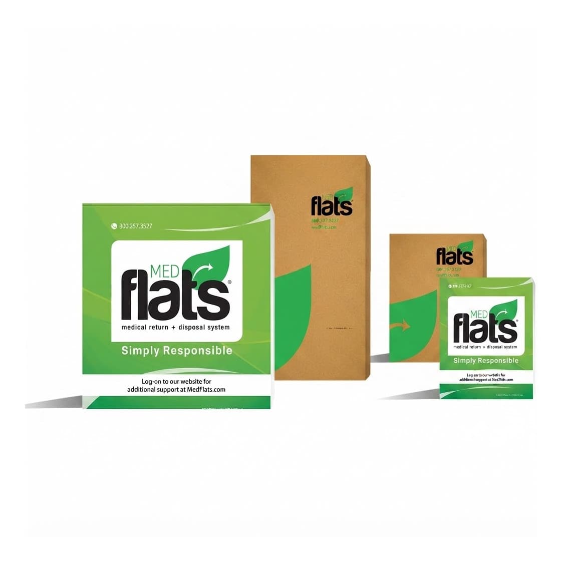 MedFlats Pharmaceutical Disposal System - Case of 12 - Image 1
