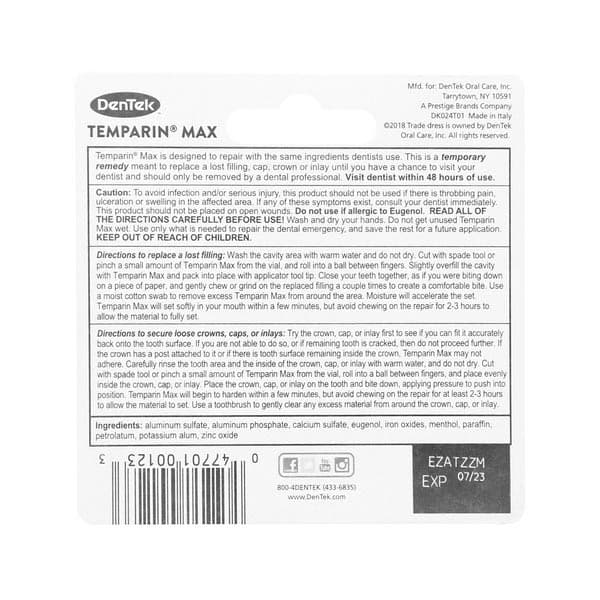 DenTek Temparin Max Temporary Filling and Repair Material - Each - Image 2