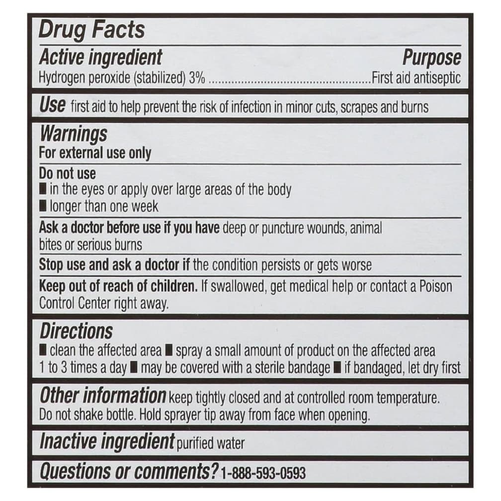 Leader Hydrogen Peroxide Spray, 3%, 8 oz - Each - Image 3