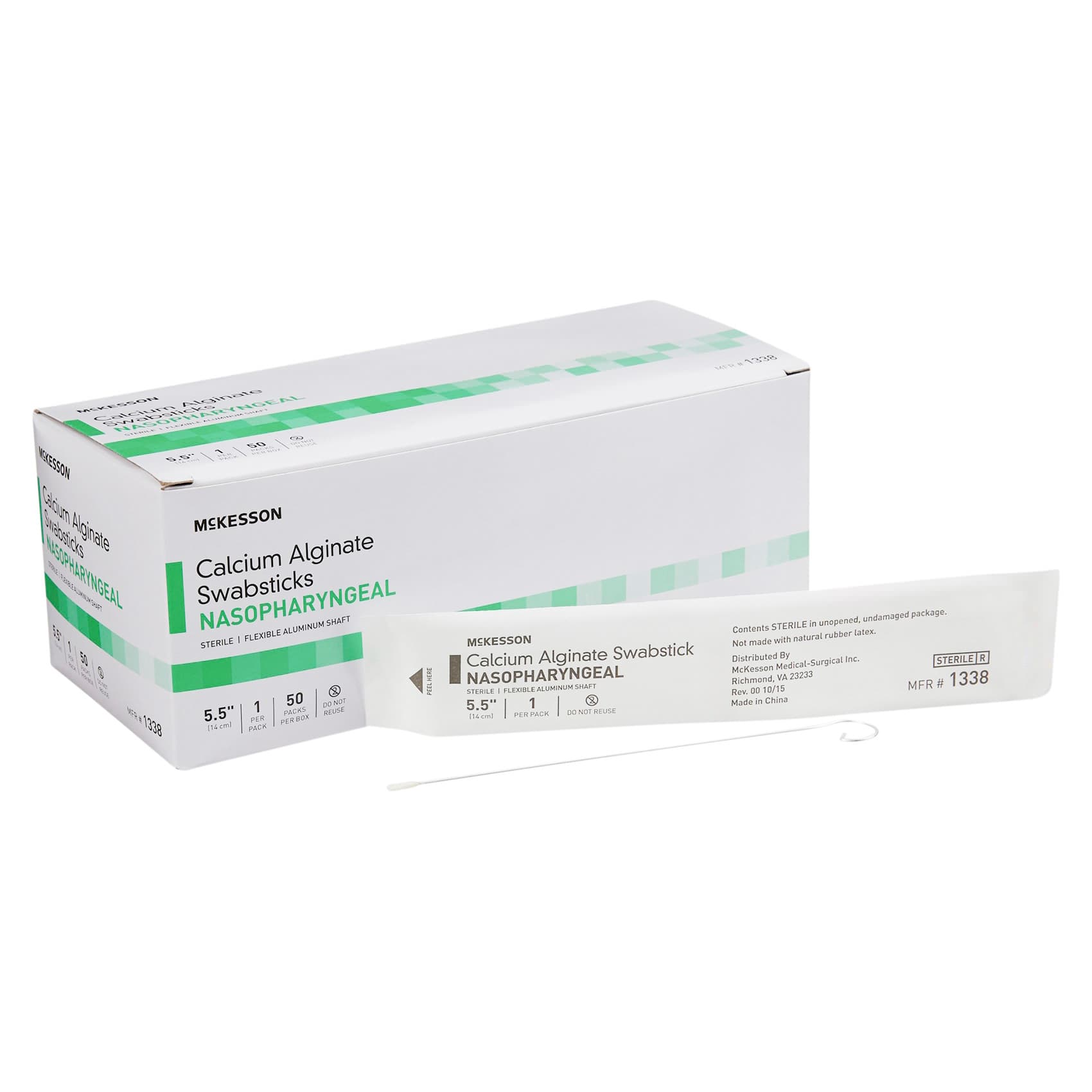 McKesson Nasopharyngeal Collection Swab, Sterile, Mini-Tip - Case of 500 - Image 1