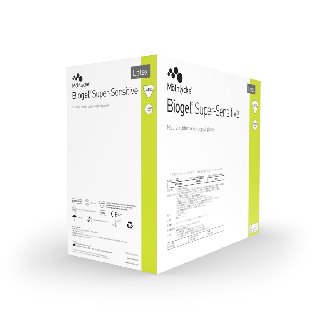 Biogel Super-Sensitive Surgical Glove Straw Neutral, 11.2 Inch, Size 6 - Box of 50 - Image 1