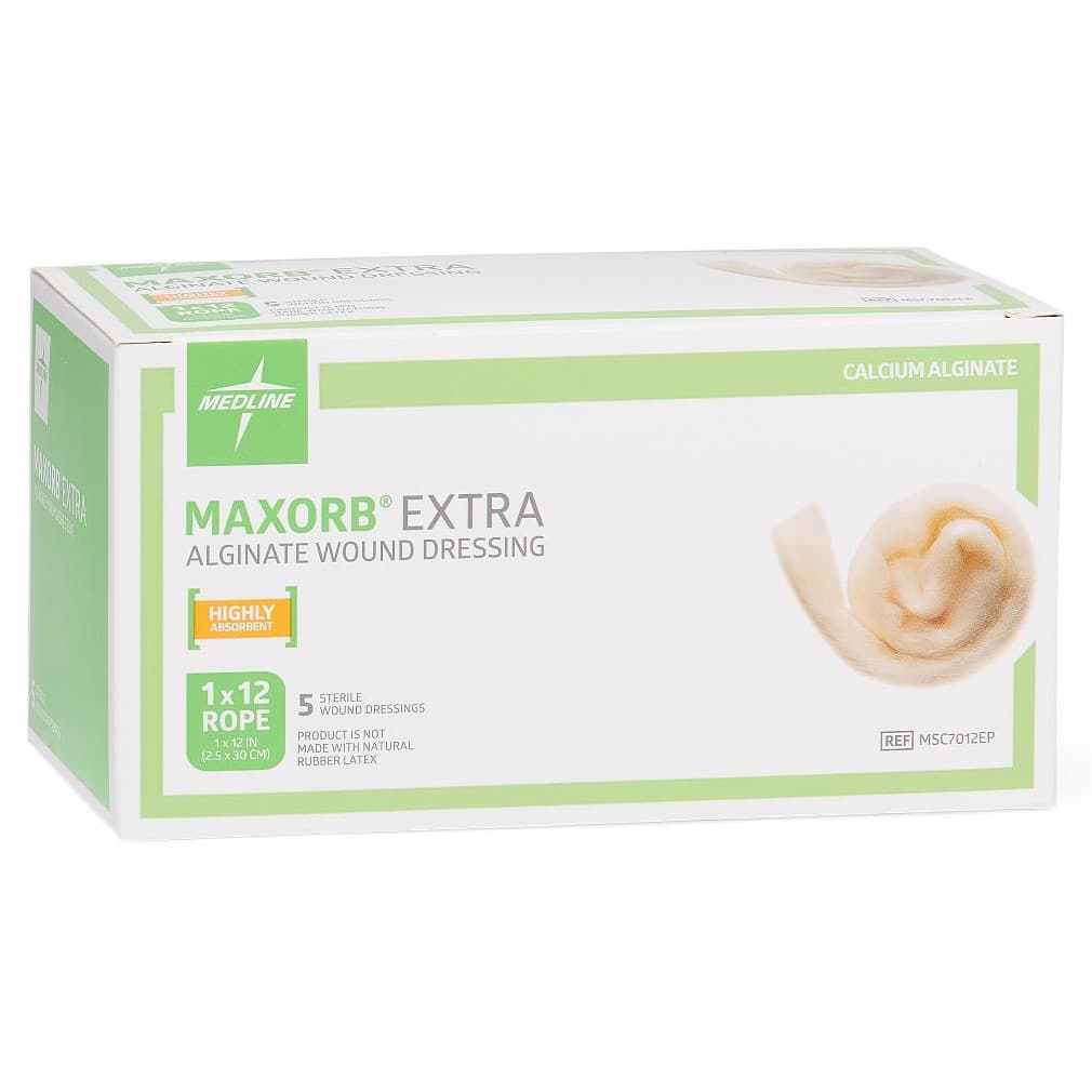 Maxorb Extra CMC-Alginate Wound Dressing, 1 x 12 Inch - Case of 20 - Image 1