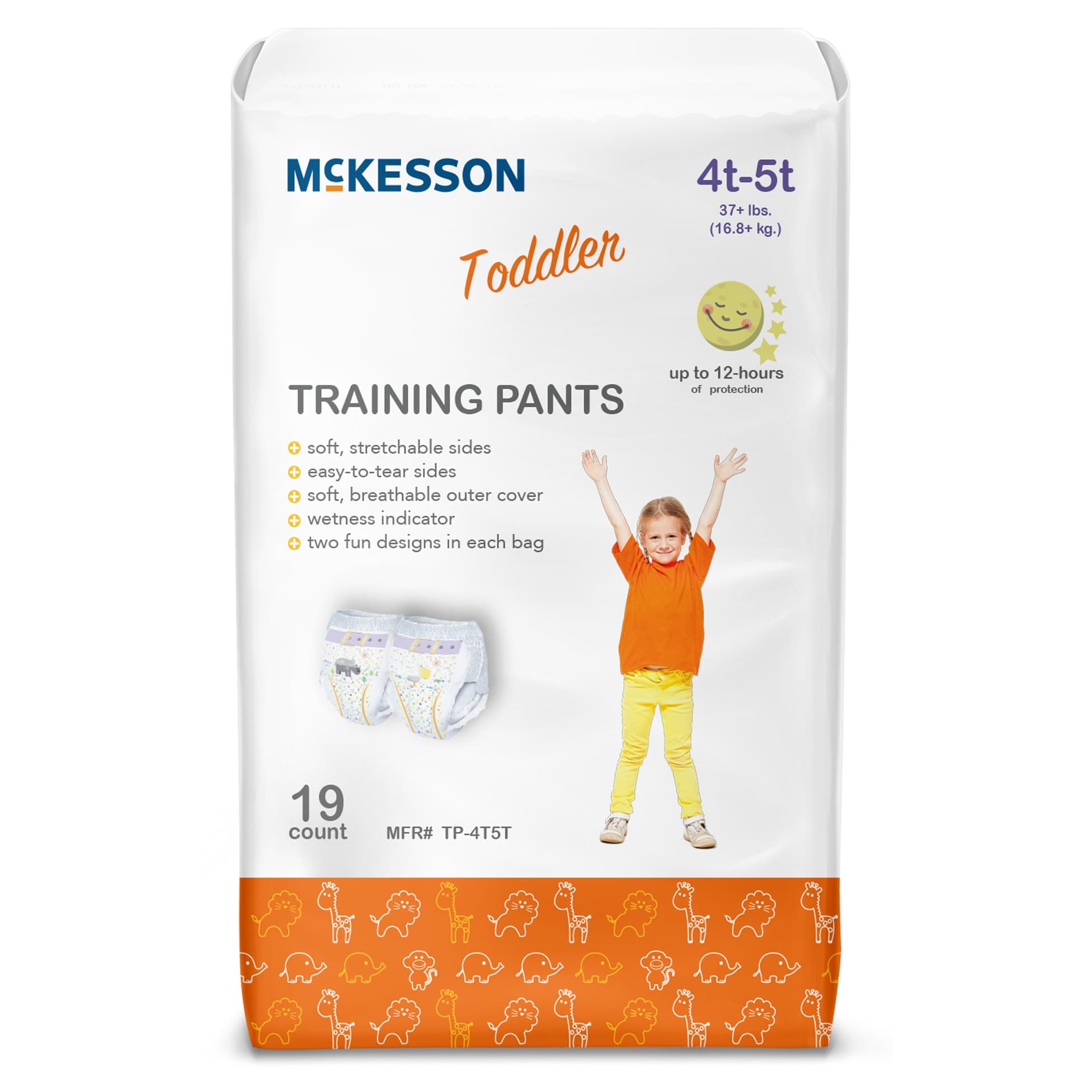 Mckesson Toddler Training Pants, 4T to 5T - Bag of 19 - Image 1