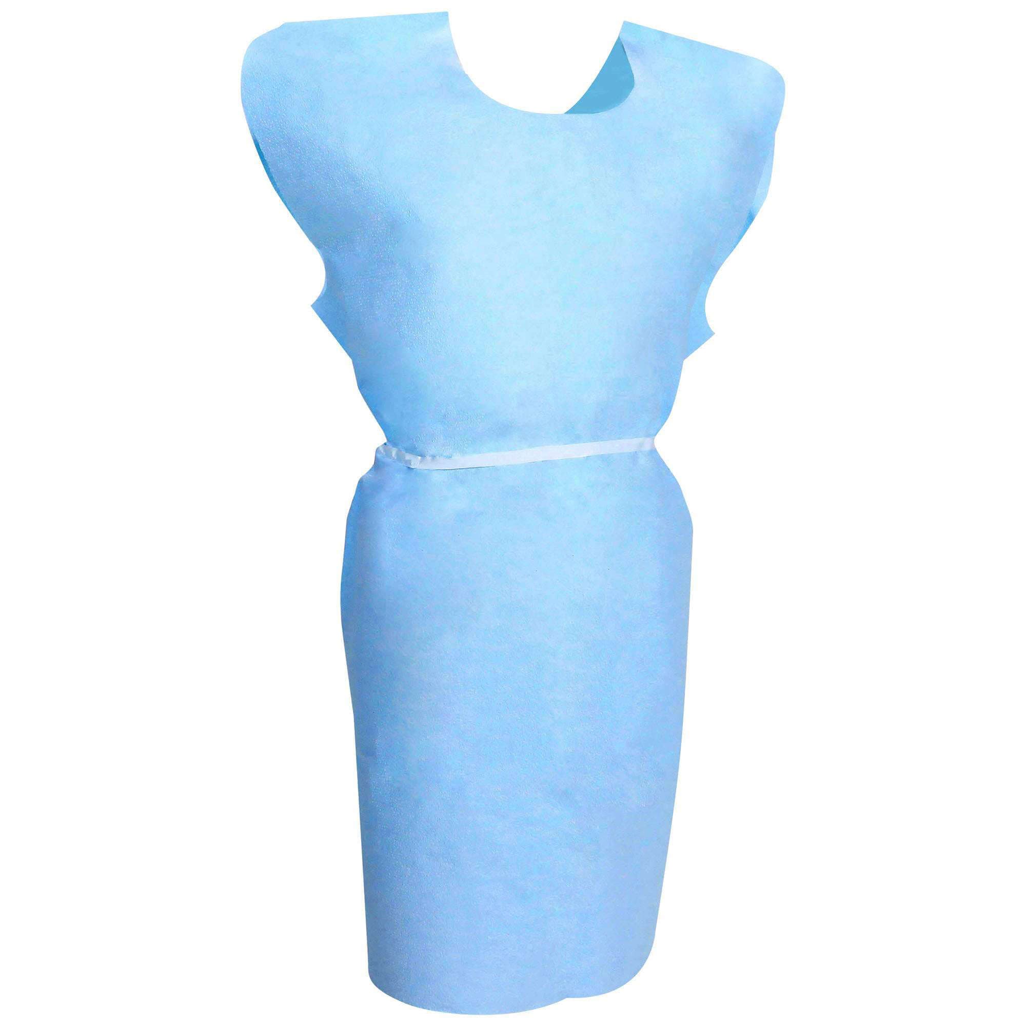 McKesson Patient Exam Gown, Blue, 30 x 42 Inch - Case of 50 - Image 1