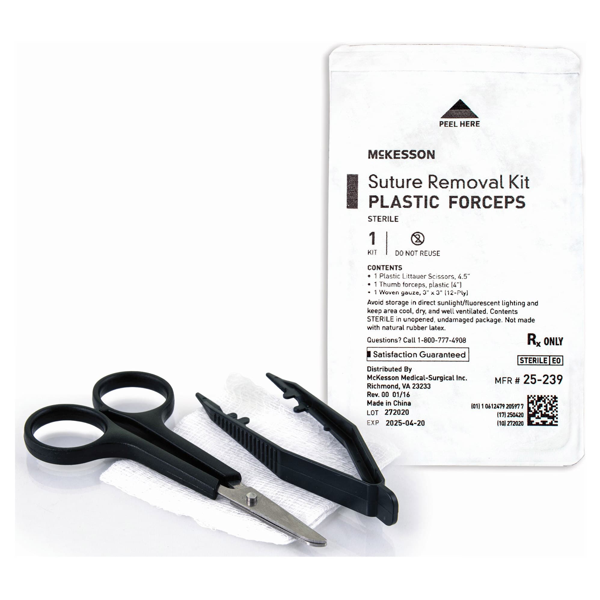 McKesson Suture Removal Kit Plastic Sterile Metal Single Use - Image 1