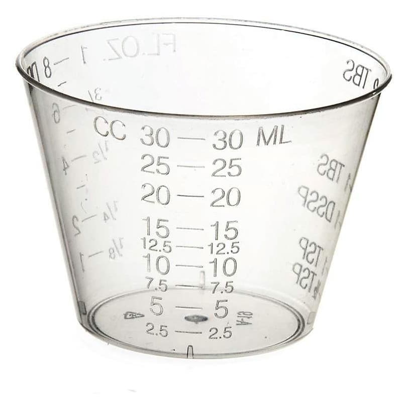 Medline Graduated Plastic Medicine Cup 2 oz, Translucent, Non-Sterile