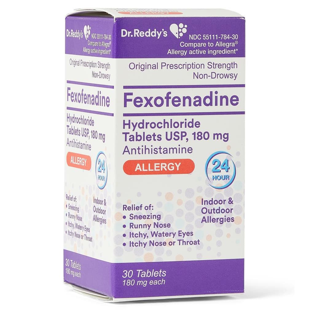 Allegra Fexofenadine Allergy HCL Tablets, 180 mg - Bottle of 30 - Image 6