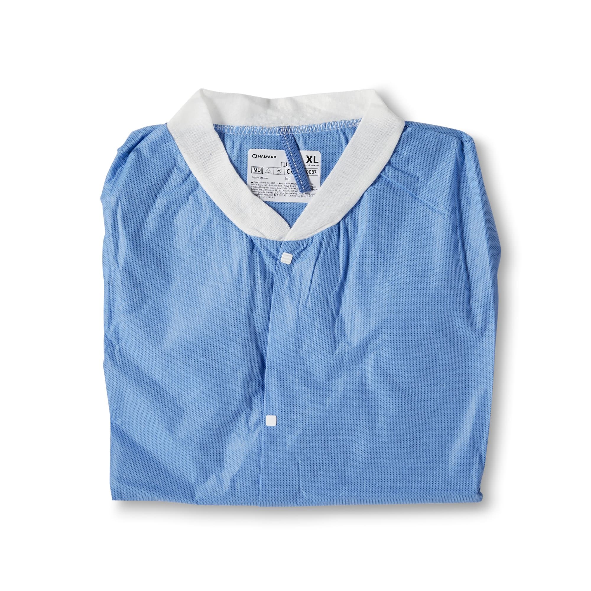 Halyard Lab Jacket Professional, Blue, X-Large - Case of 24 - Image 1