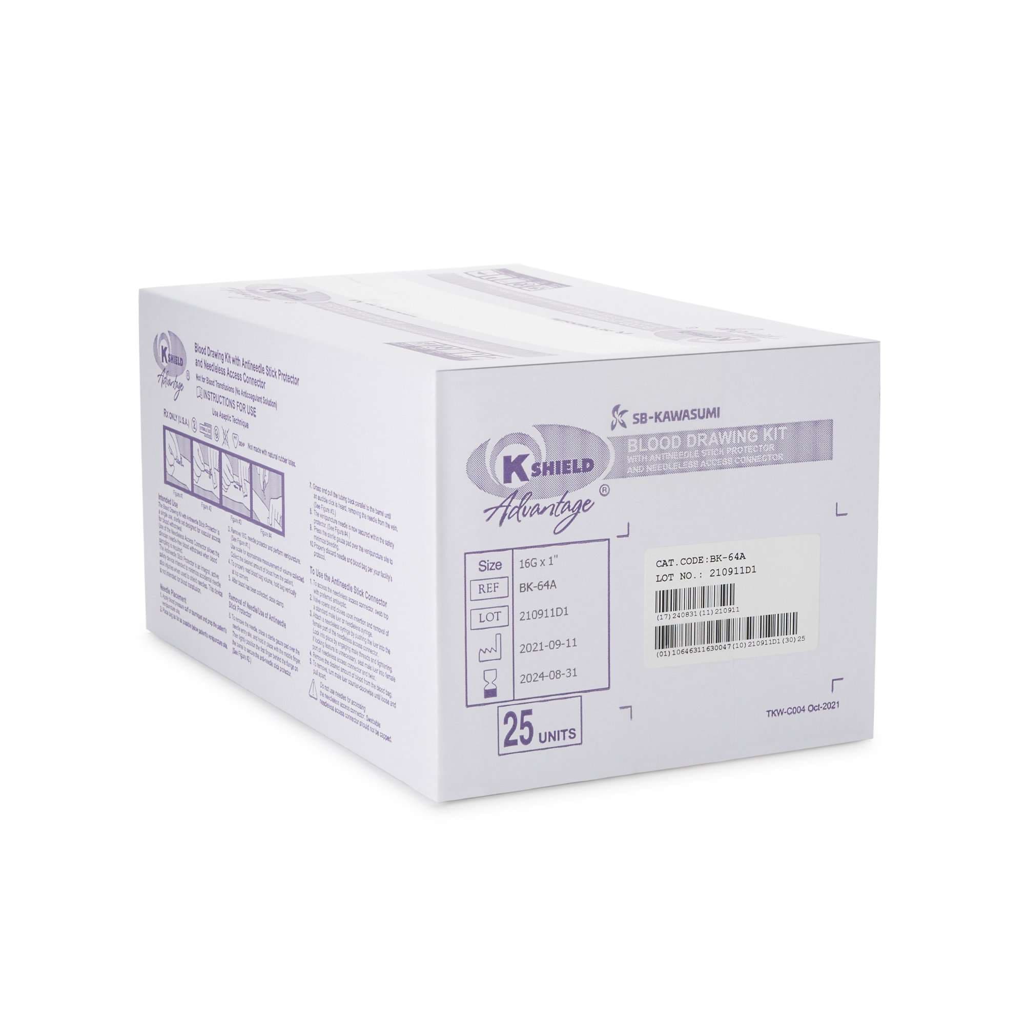 K-Shield Advantage Translucent Blood Draw Kit - Image 2