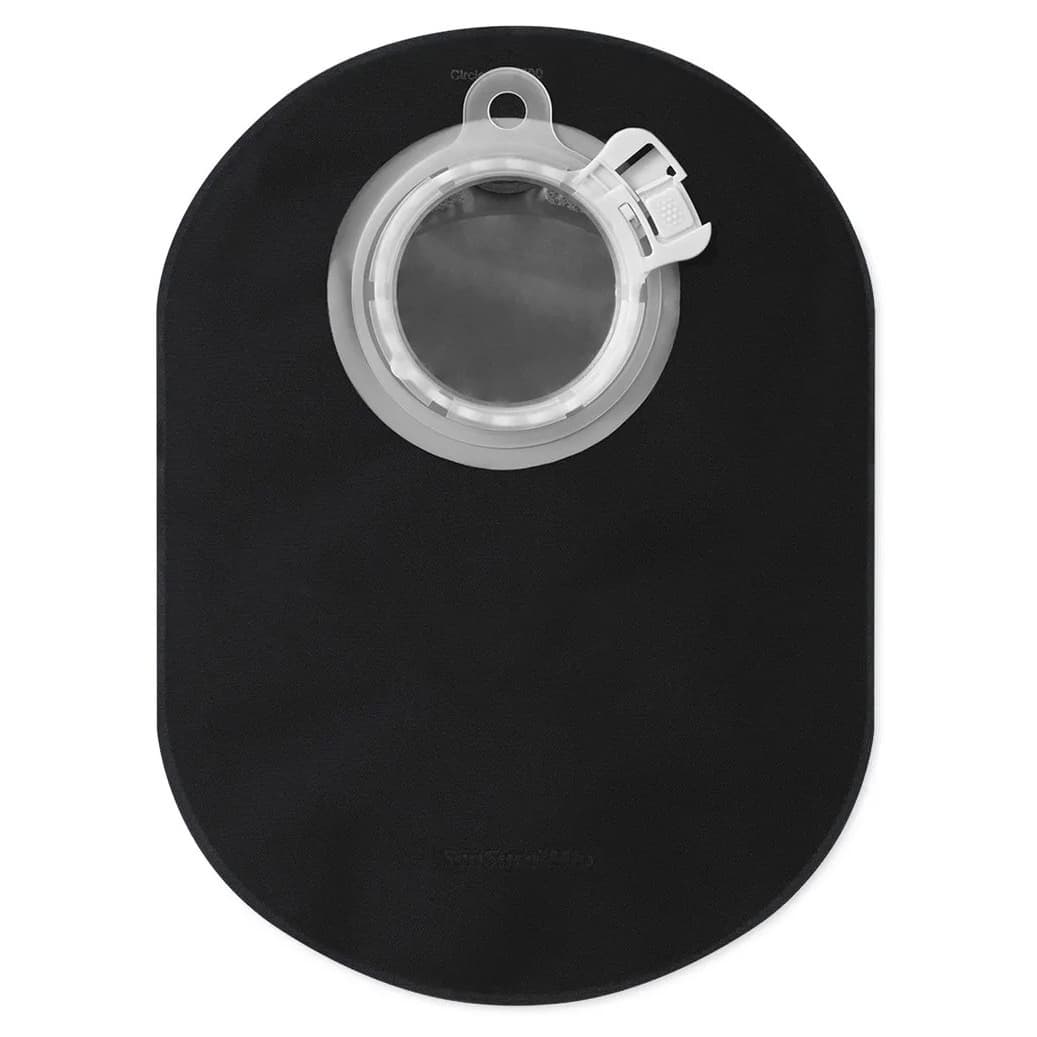 SenSura Mio Click Closed Pouch, Black with Window, Midi, Filter, Blue - Box of 30 - Image 1