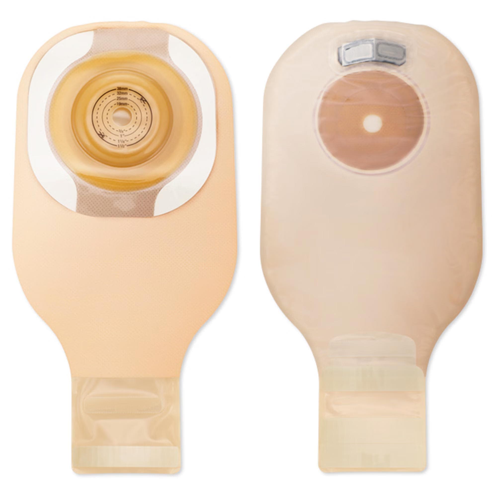 Premier 1-Piece Drainable Ostomy Pouch With Soft Convex Flextend Barrier, Ultra-Clear, Up to 1 Inch - Box of 5 - Image 1