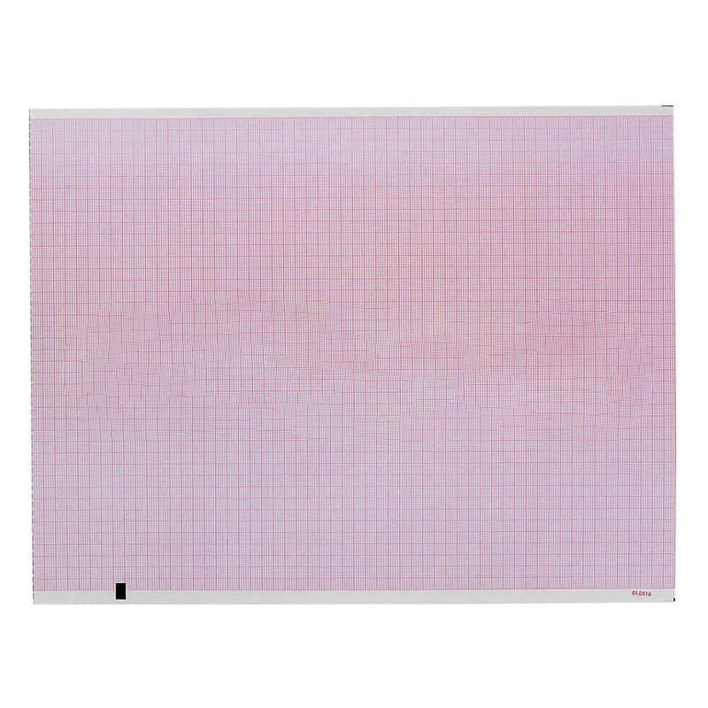 Burdick Z-Fold Red Grid Recording Chart Paper - Image 1