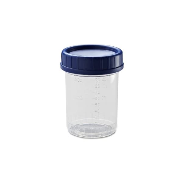 Medline Specimen Container for Pneumatic Tube Systems, Sterile Fluid Path, 120 mL - Case of 300 - Image 1