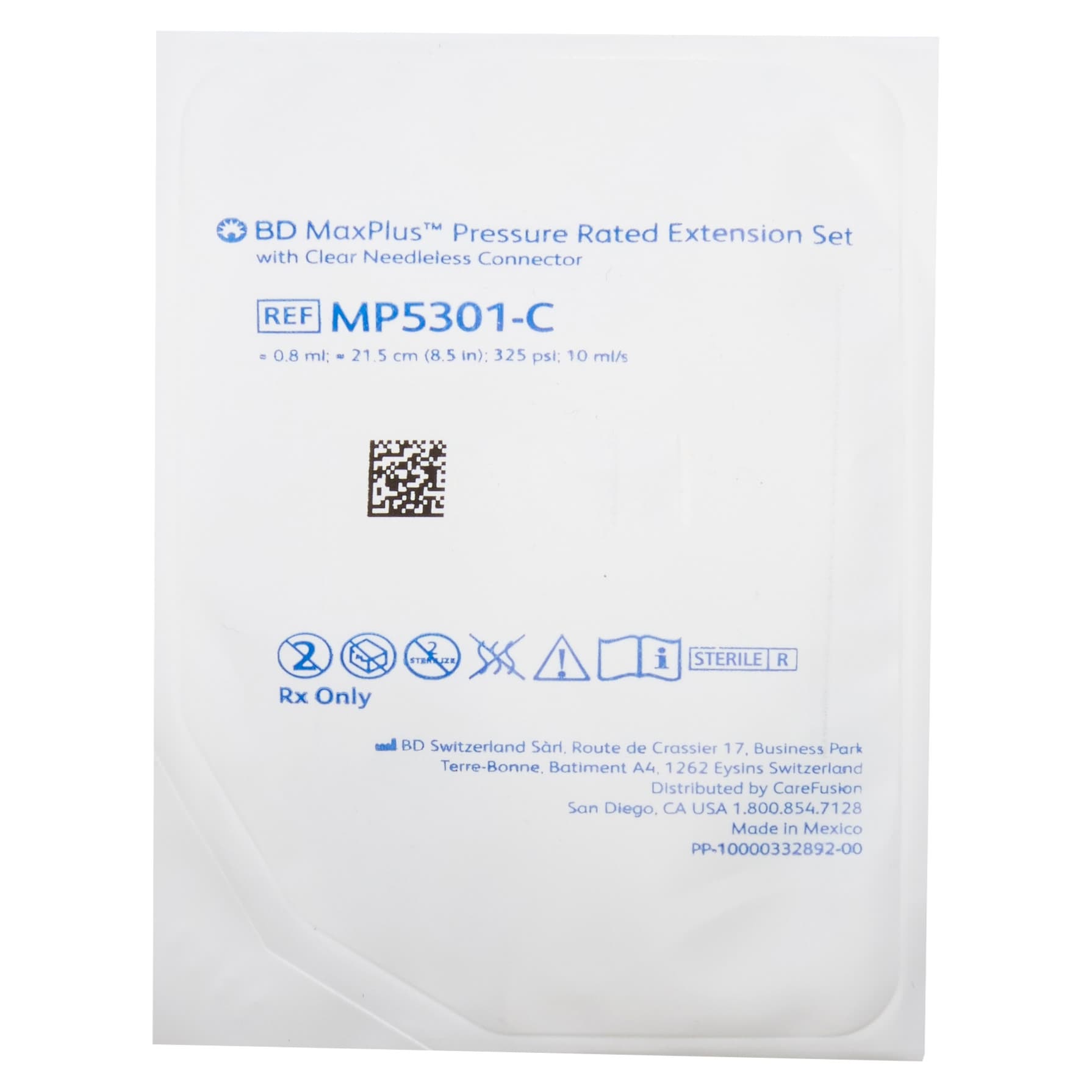 Maxplus Clear IV Extension Set Without Filter, Male Spin Lock Connector - Image 2