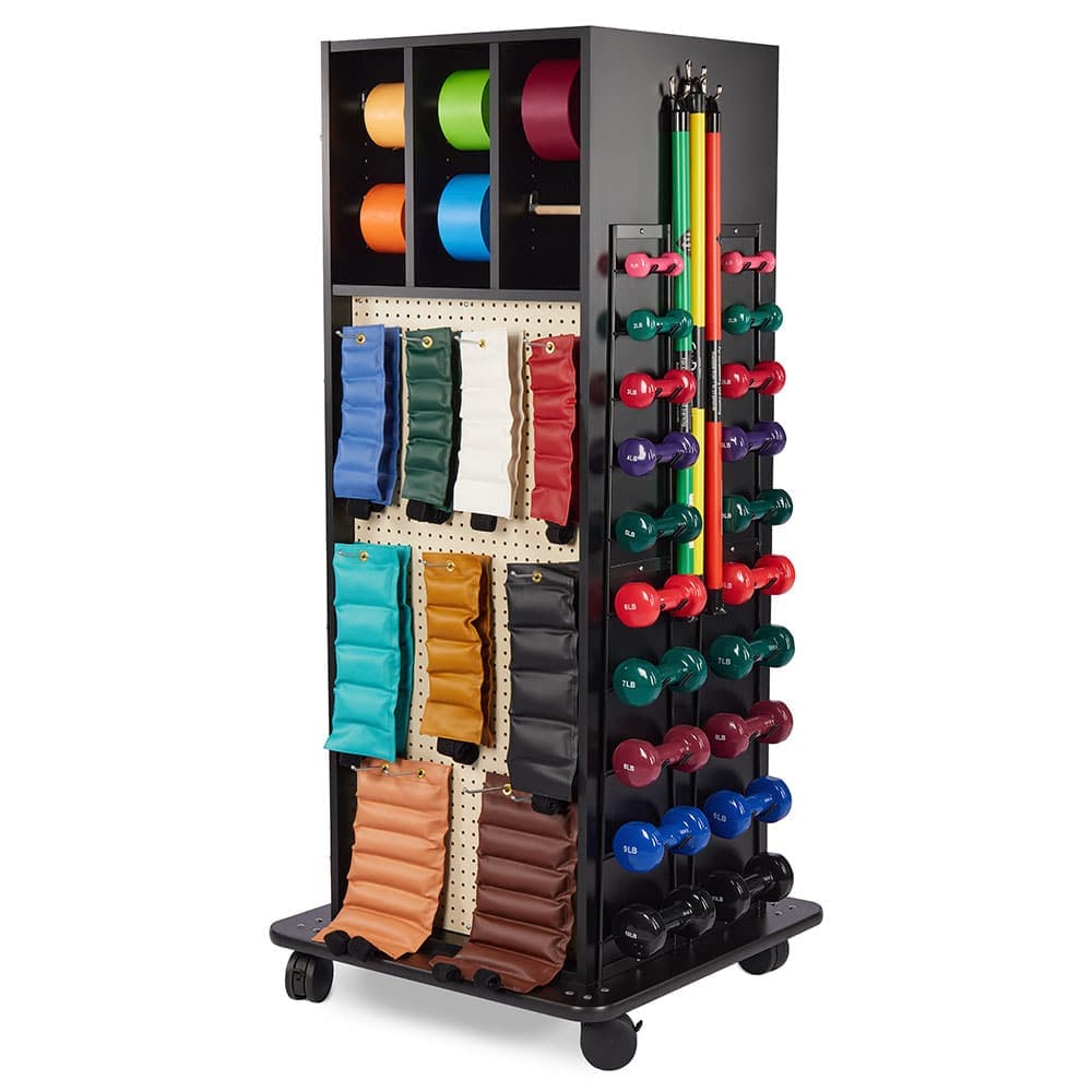 Hausmann Multi-Purpose Weight Rack with Drawer Storage and Drop Down Work Counter