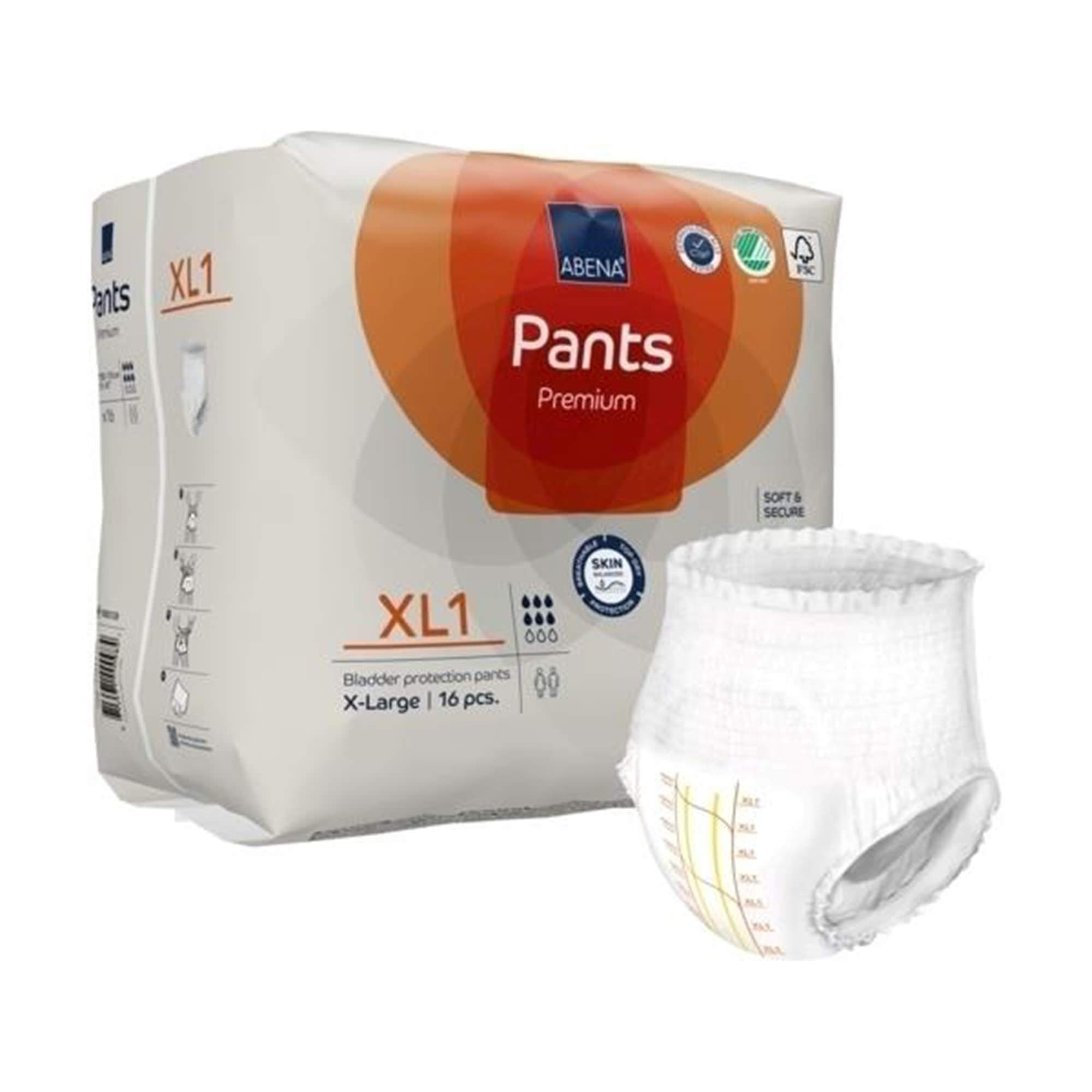 Abena Premium Bladder Protection Pants, Extra Large, Level 1 - Package of 16 - Image 1