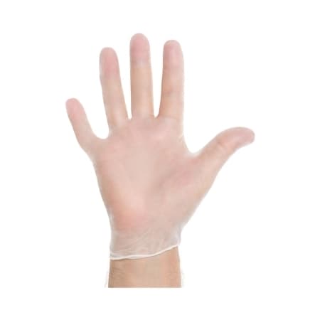 Halyard Exam Glove Neutral Beaded Cuff, Clear, Medium - Case of 1000 - Image 1