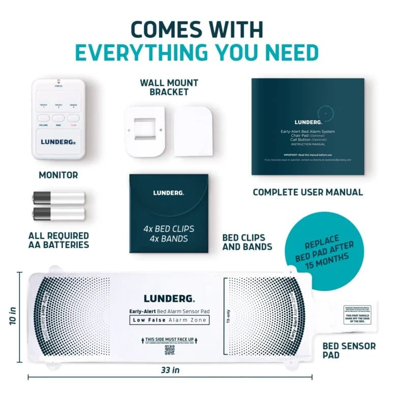 Lunderg Bed Alarm System for Elders with Wireless Sensor Pad and Monitor - Image 5