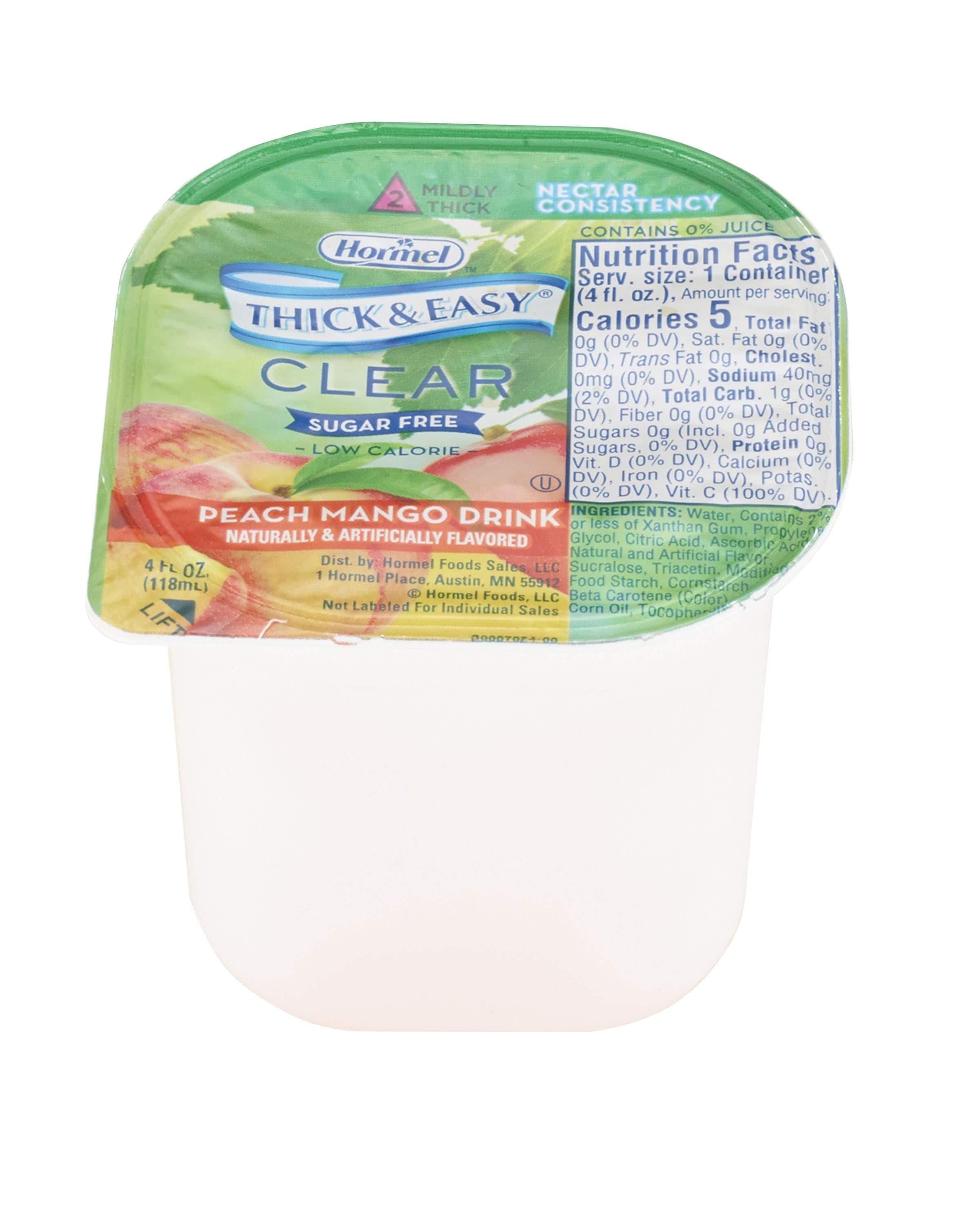 Hormel Foods Peach Mango Flavor Thickened Beverage, Portion Cup, 4 oz. - Case of 24