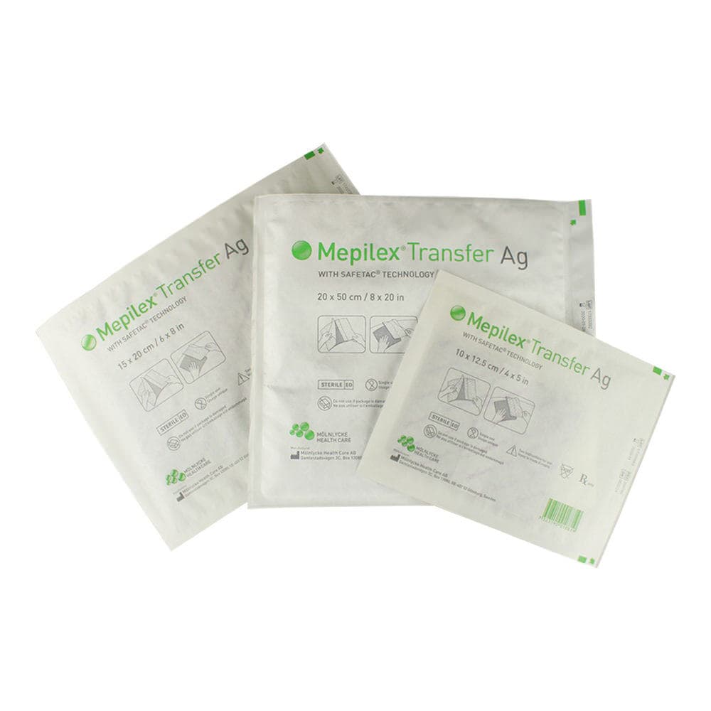 Mepilex Transfer Ag Soft Silicone Exudate Transfer Dressing - Image 1