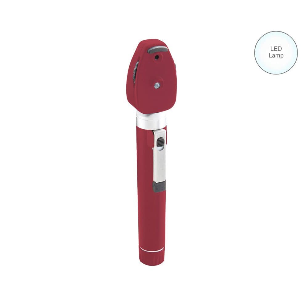ADC Diagnostix 5112N Pocket Ophthalmoscope, Burgundy, LED - Image 1