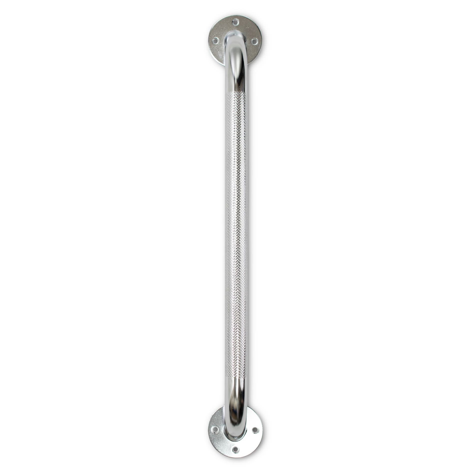 McKesson Knurled Steel Wall Grab Bar, Chrome Finish - Image 1