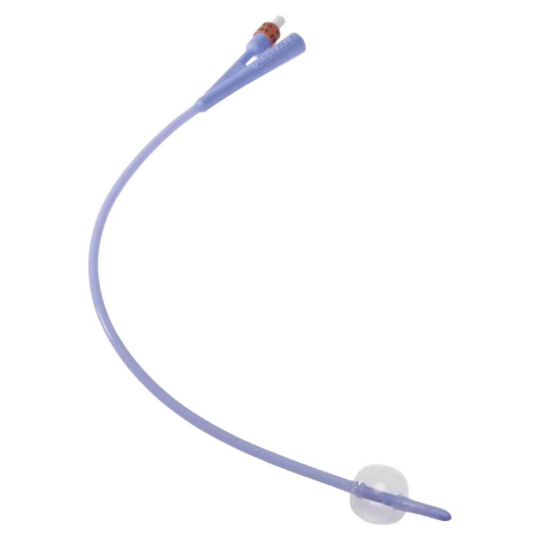 Dover 2-Way Foley Silicone Urethral Catheter, 10 FR, 3mL - Box of 10 - Image 1