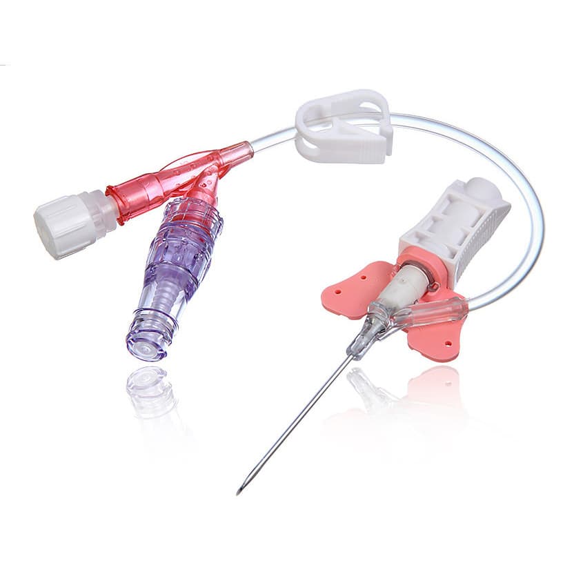 BD Nexiva Sliding Closed IV Catheter, Dual Port, Pink, 20 Gauge, 1 Inch - Box of 20 - Image 1