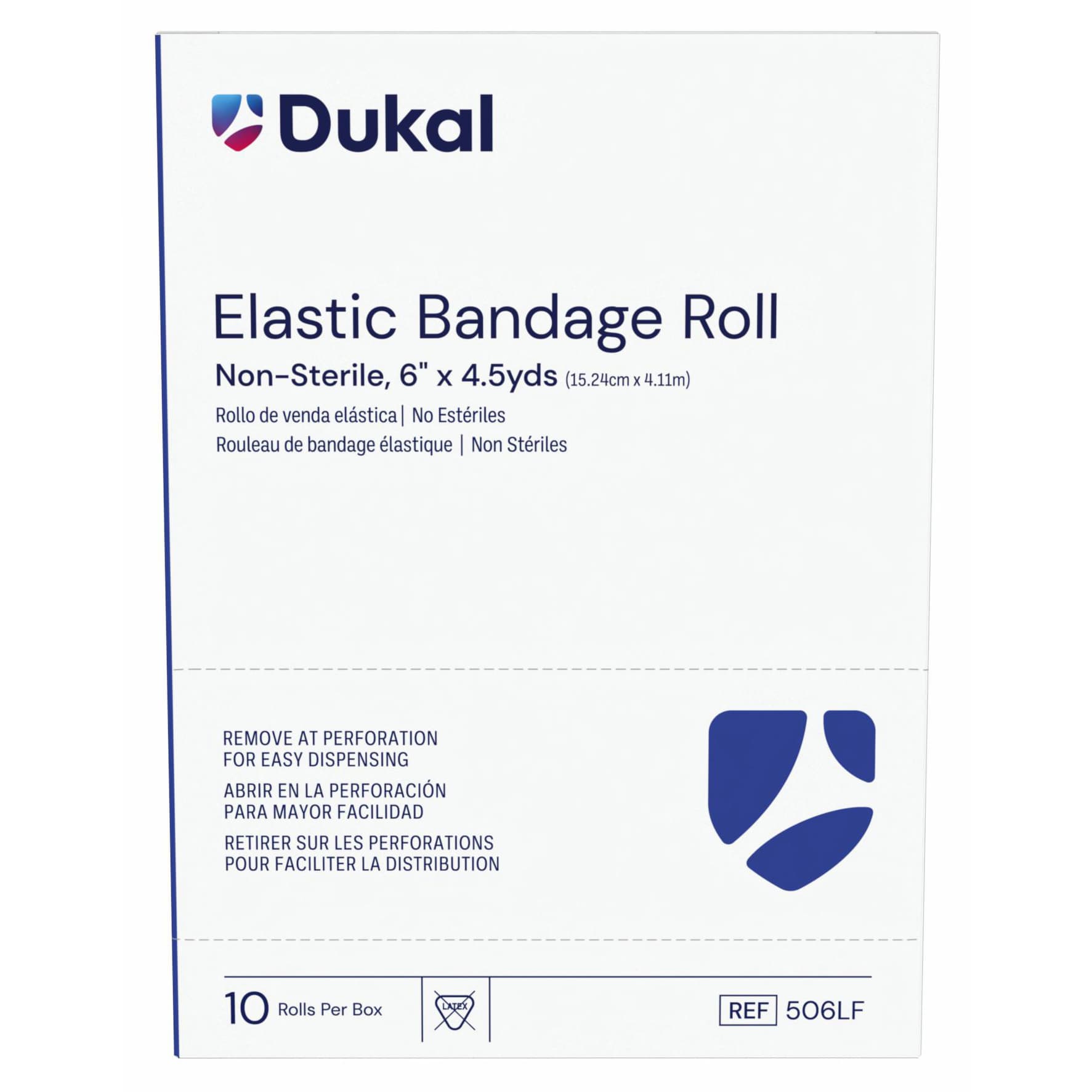 Dukal Elastic Bandage Roll, 6 Inch x 4-1/2 Yard - Case of 50 - Image 1