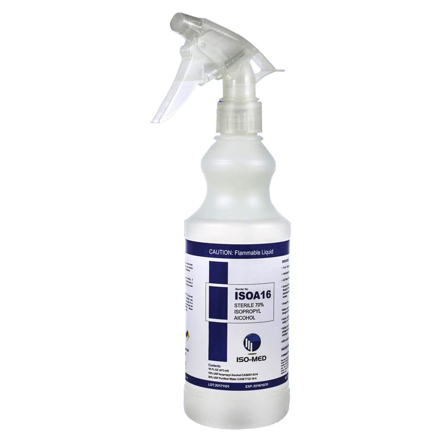 ISOA16 Sterile 70% Isopropyl Alcohol Surface Disinfectant Cleaner - Image 1