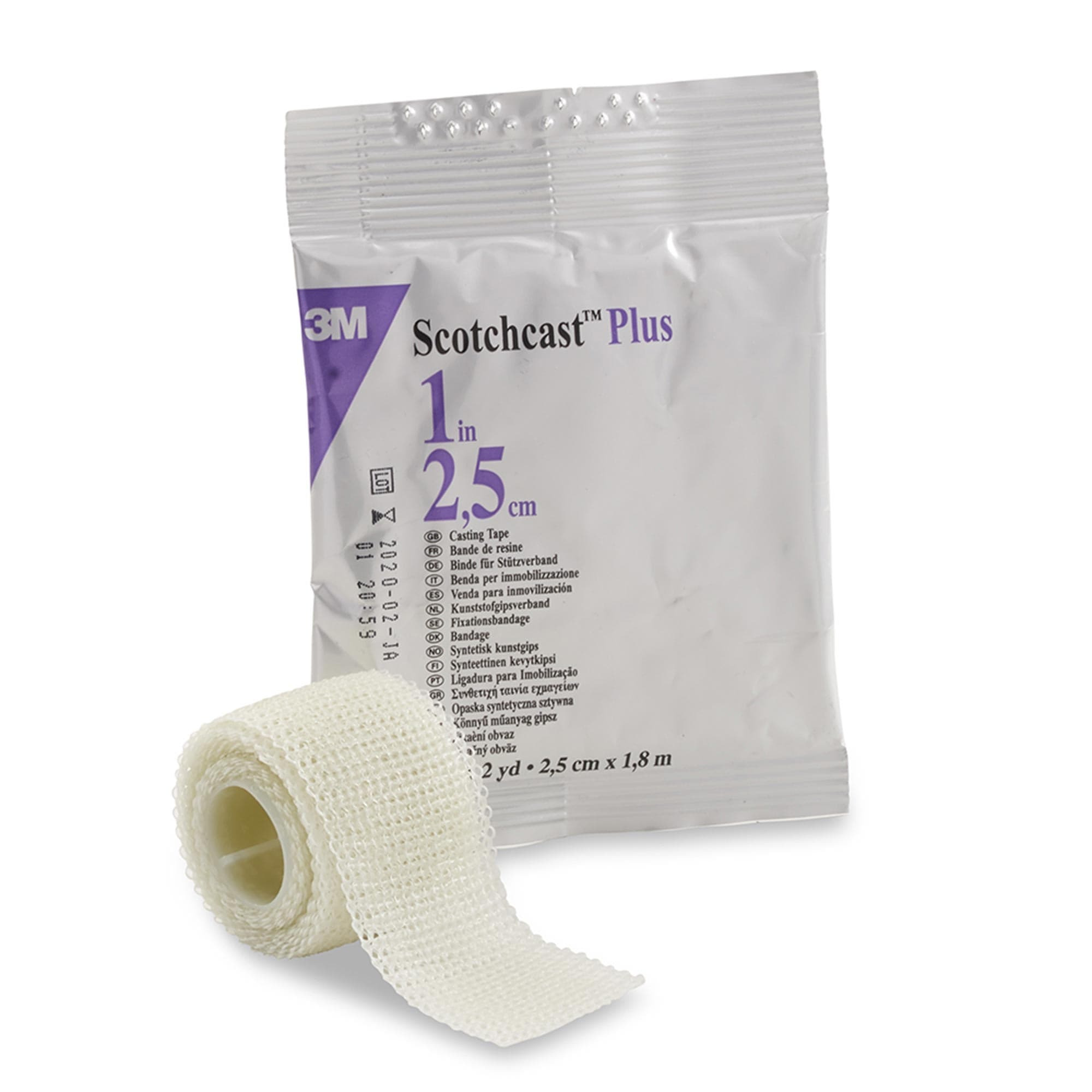 3M Scotchcast Plus Cast Tape, 1 Inch X 2 Yard, White - Case of 10 - Image 1