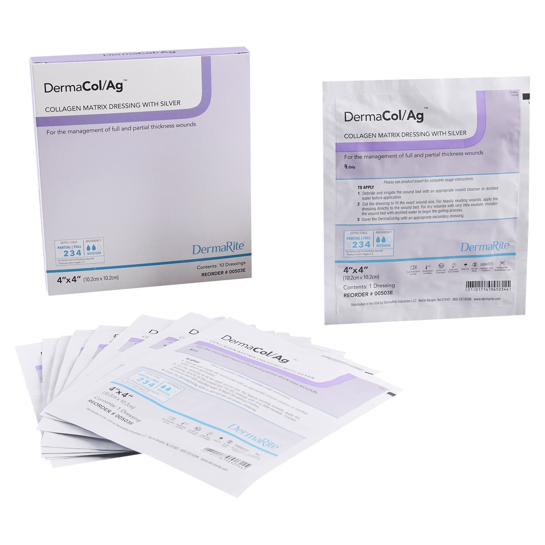 DermaCol Ag Collagen Matrix Dressing with Silver