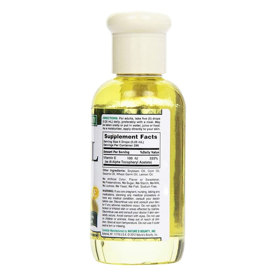 Nature's Bounty E-OiL, 30 mu, 60 ml - Bottle - Image 2