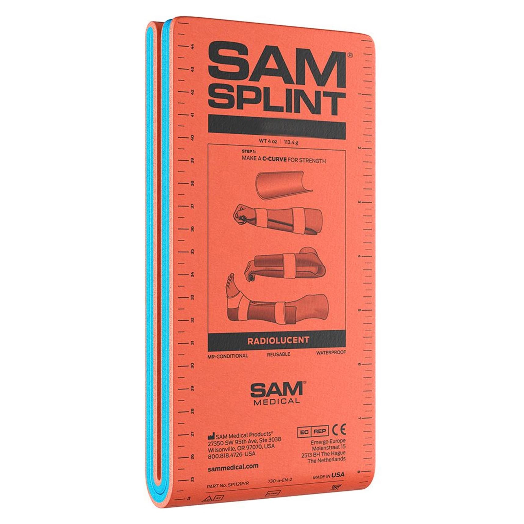SAM Moldable Aluminum Folded Splint Foam 4 X 18 Inch - Each - Image 1