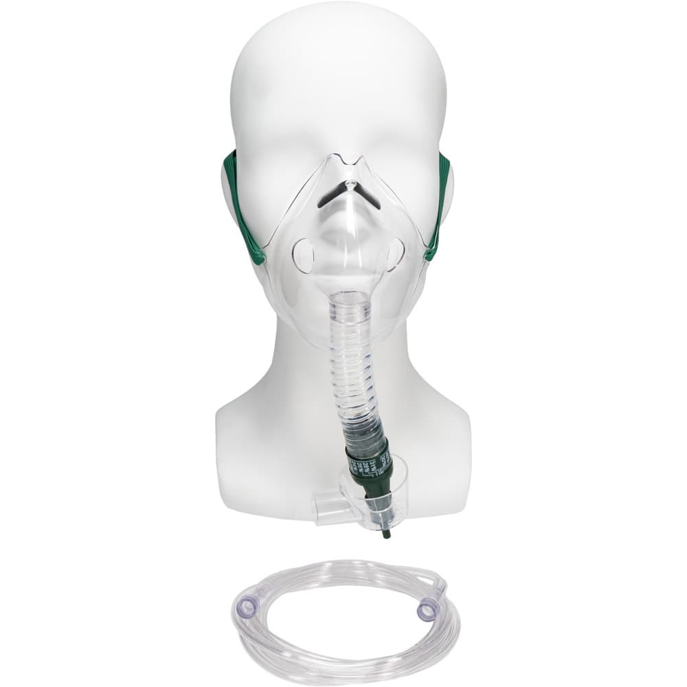 Percent O2 Lock Venturi System with Mask, Humidity Cup, 7 Foot Tubing - Each - Image 1