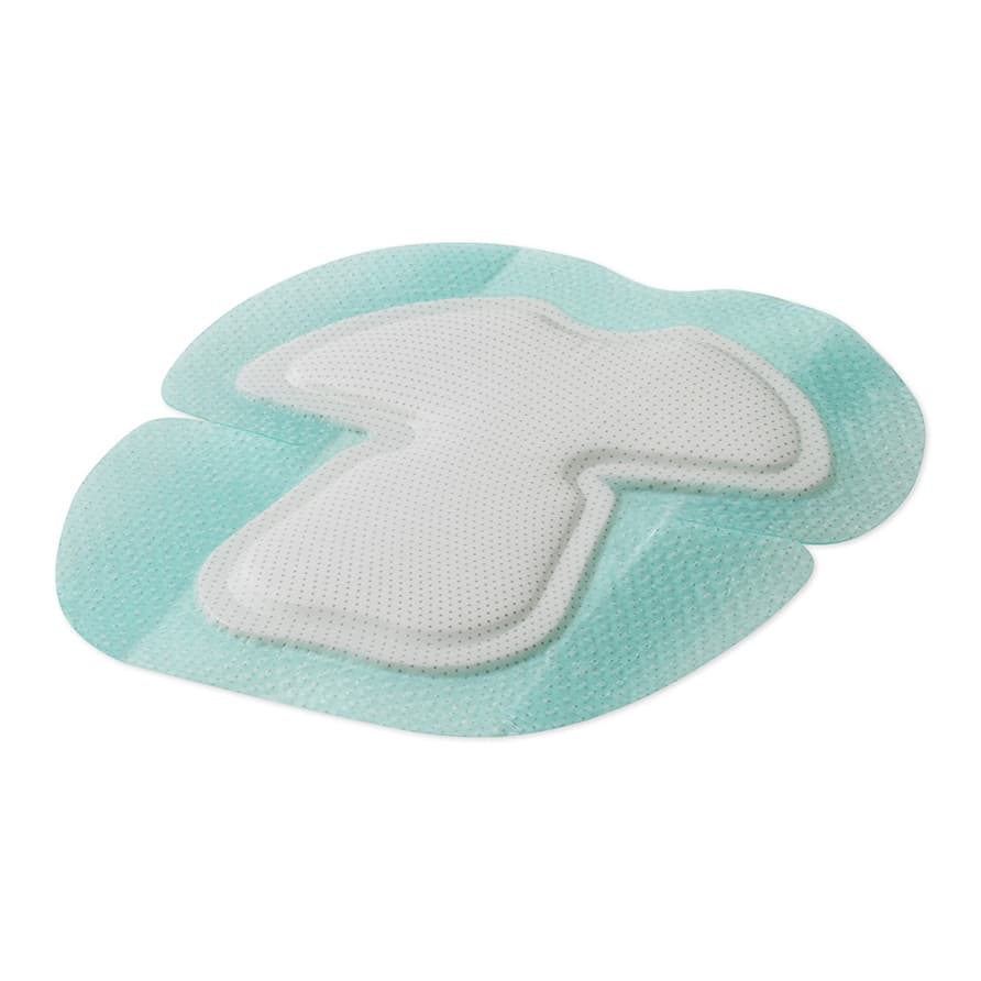 Coloplast Biatain Heel Bordered Silicone Fit Foam Dressing, 7.2 x 6.6 Inch - Image 1