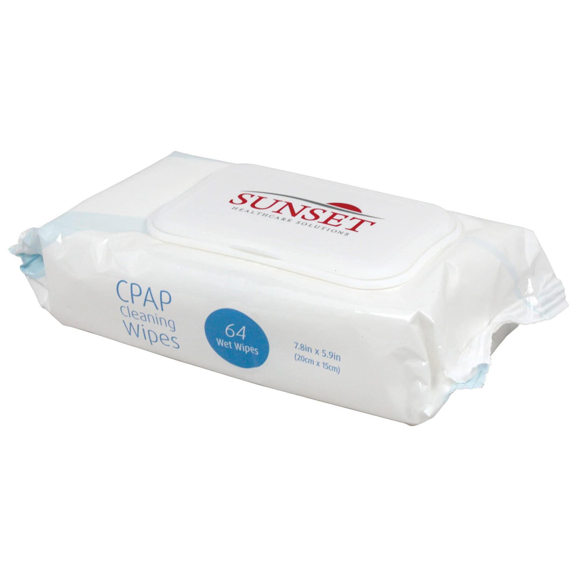 Sunset Healthcare CPAP Mask Cleaning Wipes - Package of 64 - Image 1