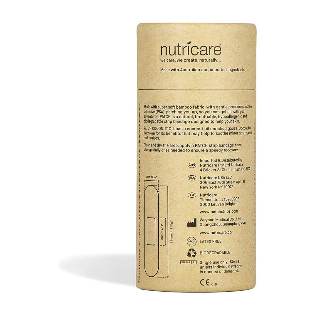 Nutricare PATCH Kids Adhesive Bandages, Coconut Oil & Bamboo, 25 Count - Image 3