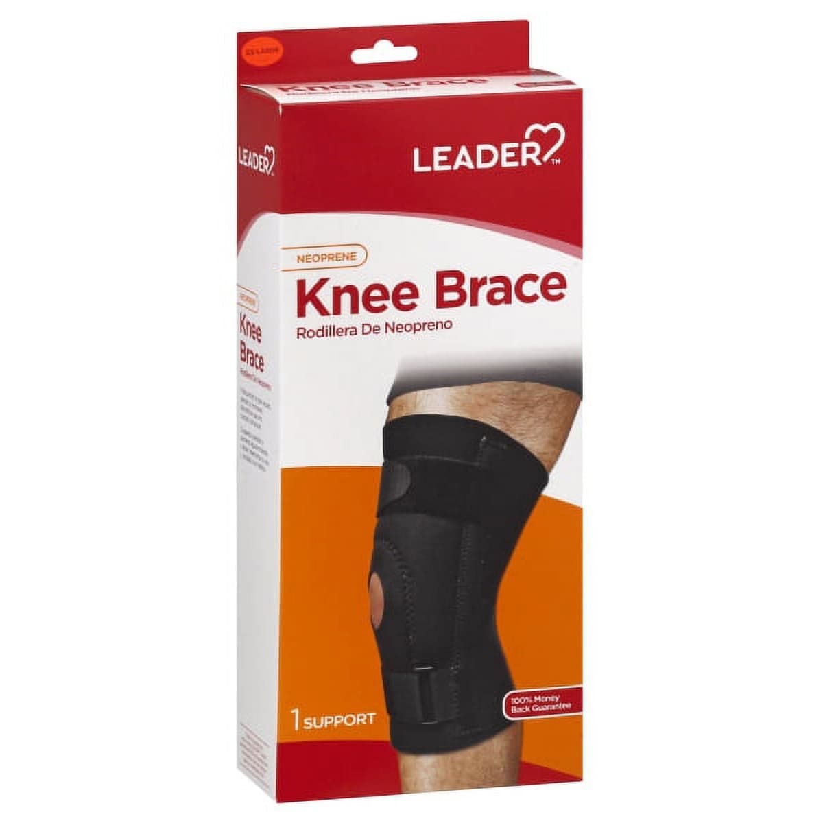 Leader Adjustable Knee Brace, Neoprene, One Size Fit All - Each