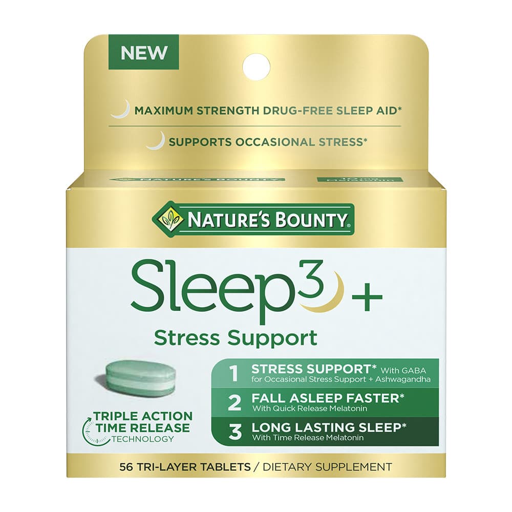 Nature's Bounty Sleep3 Stress Support, 10 mg - Bottle of 28 - Image 1
