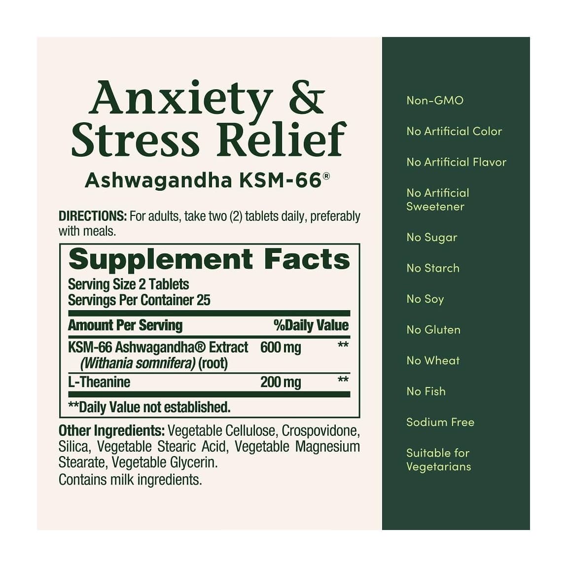 Nature's Bounty Anxiety & Stress Relief, 50 Count - Each - Image 3