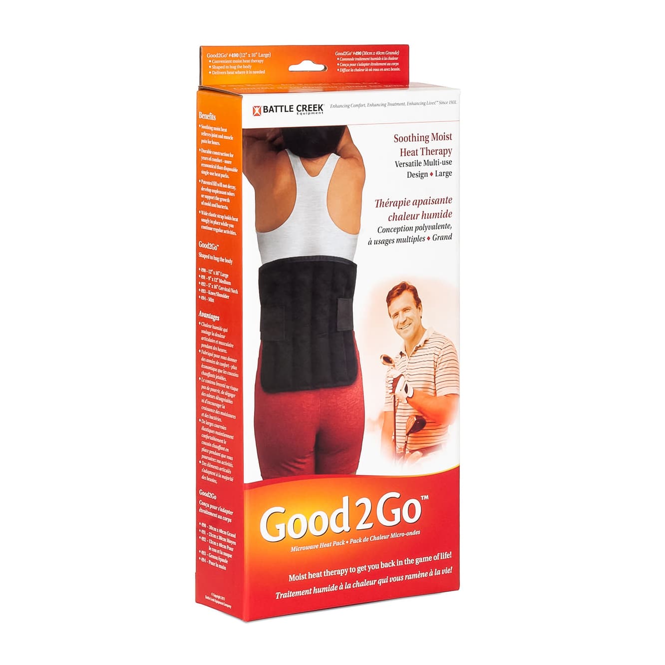 Battle Creek Good2Go Microwave Heat Pack, 12 x 16 Inch, Back - Image 1