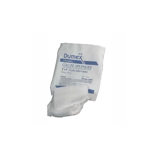 Derma DuCare Woven Gauze Sponge, 12 Ply, 2 x 2 Inch - Package of 200 - Image 1