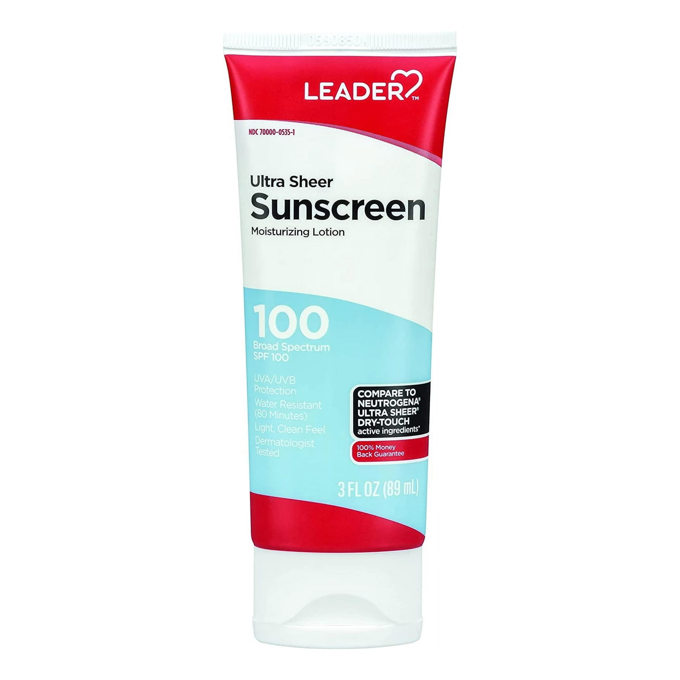 Leader Ultra Sheer Sunscreen Lotion, SPF 100, 3 oz - Each