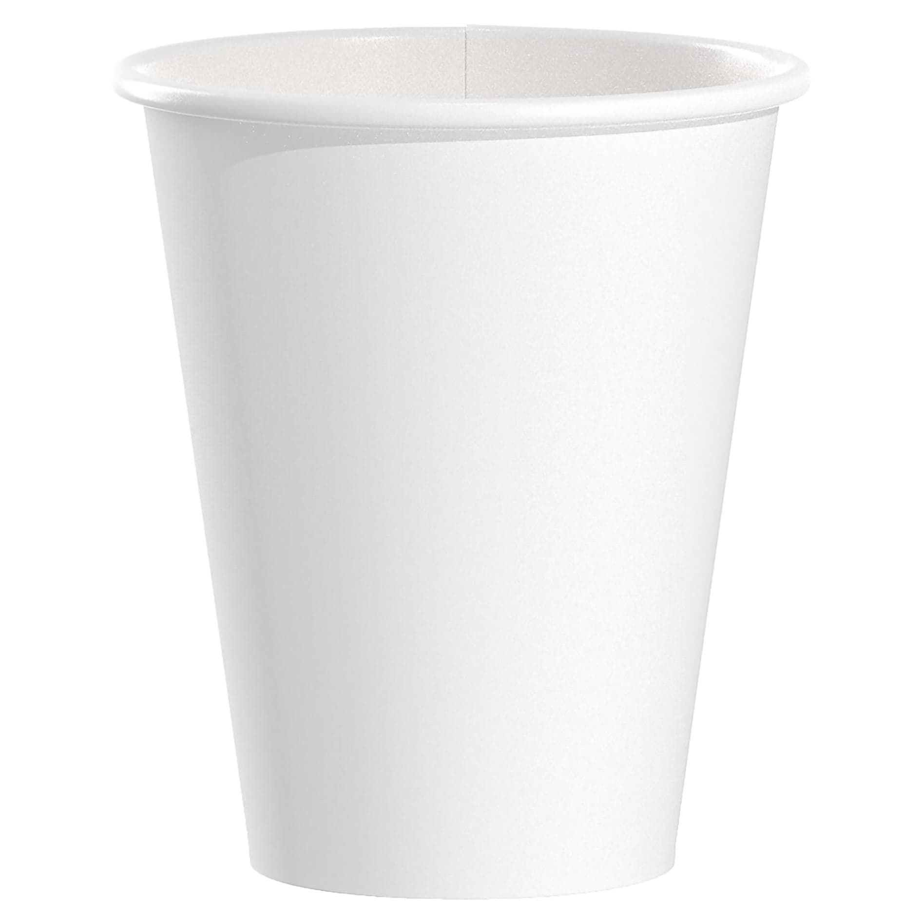 Solo Drinking Cup Without Graduations Hot Disposable, White, Without Handle, 8 oz. - Case of 1000 - Image 1