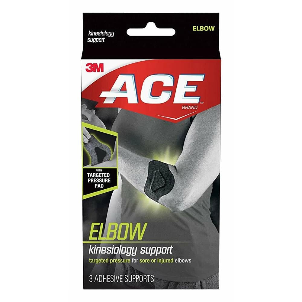 3M ACE Kinesiology Elbow Support, Black