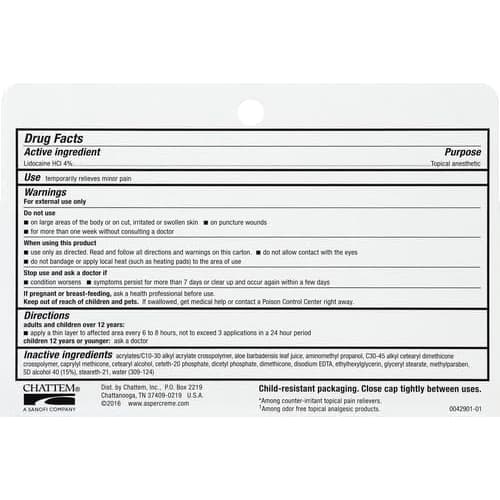 Aspercreme Creme with Lidocaine, 4.7 oz - Each - Image 2